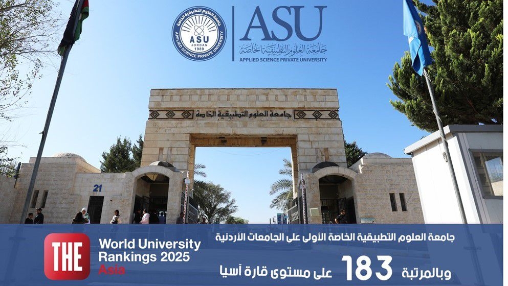 Applied Science Private University Leads Jordanian Universities and Achieves a Major Asian Milestone in the 2025 Times Ranking