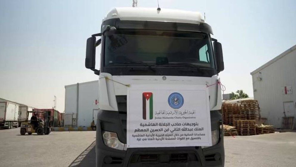 Jordan Dispatches Humanitarian Convoy of 60 Trucks to Gaza - Jordan News