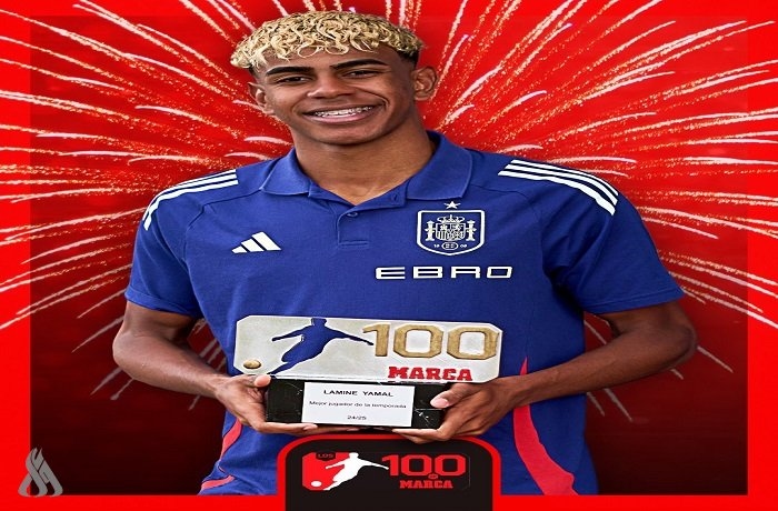 لامين يامال يتوّج بجائزة ماركا لأفضل لاعب فى العالم لموسم 2025