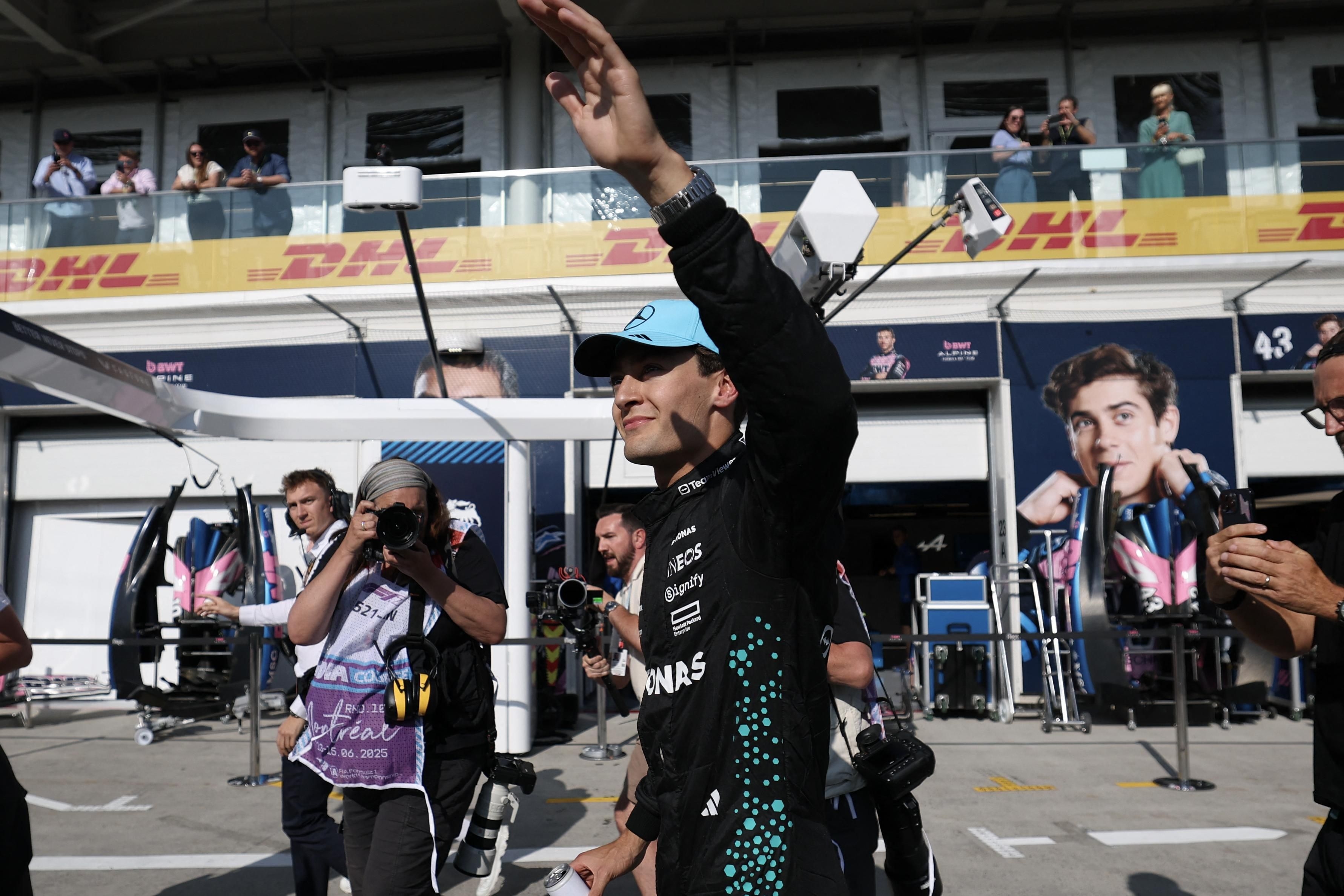 Formula 1: Russell's stunning pole position and playful jibe at Verstappen in Canada