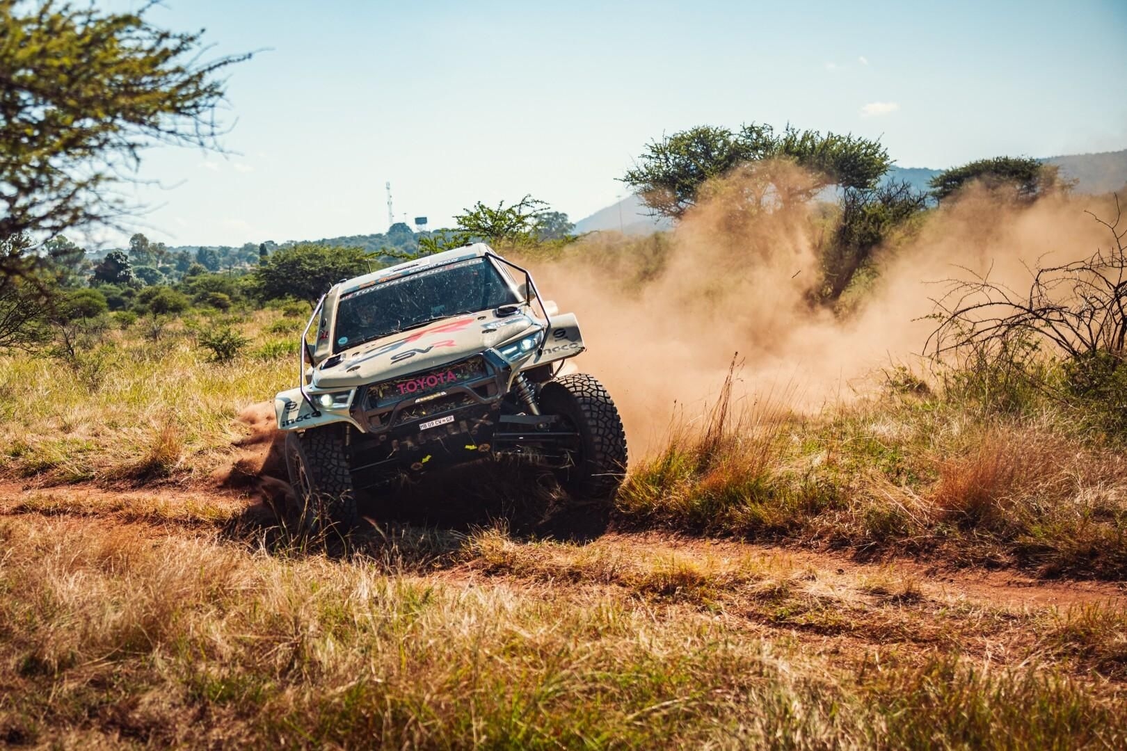 Toyota Gazoo Racing SA's GR Hilux EVOs shine at the 2025 South African Safari Rally