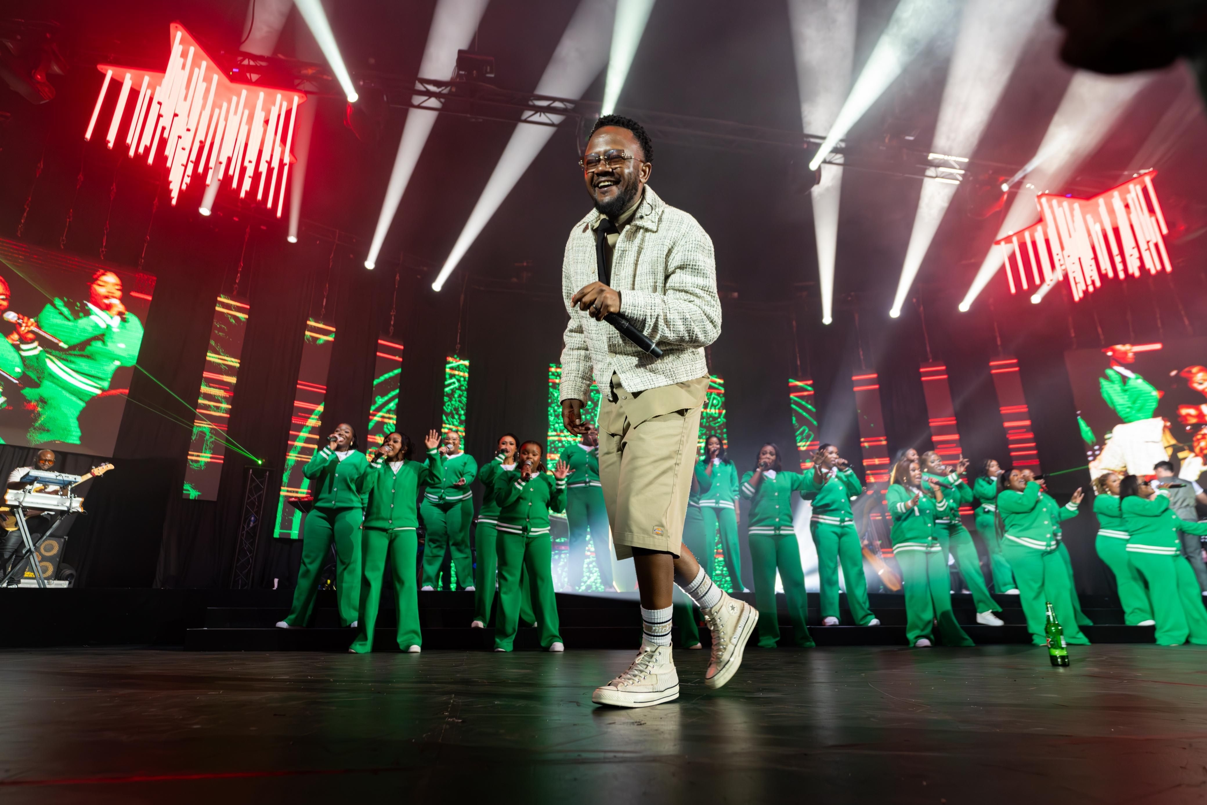 Kwesta, Anatii, and Oscar Mbo deliver unforgettable performances at the Heineken Champions League viewing experience