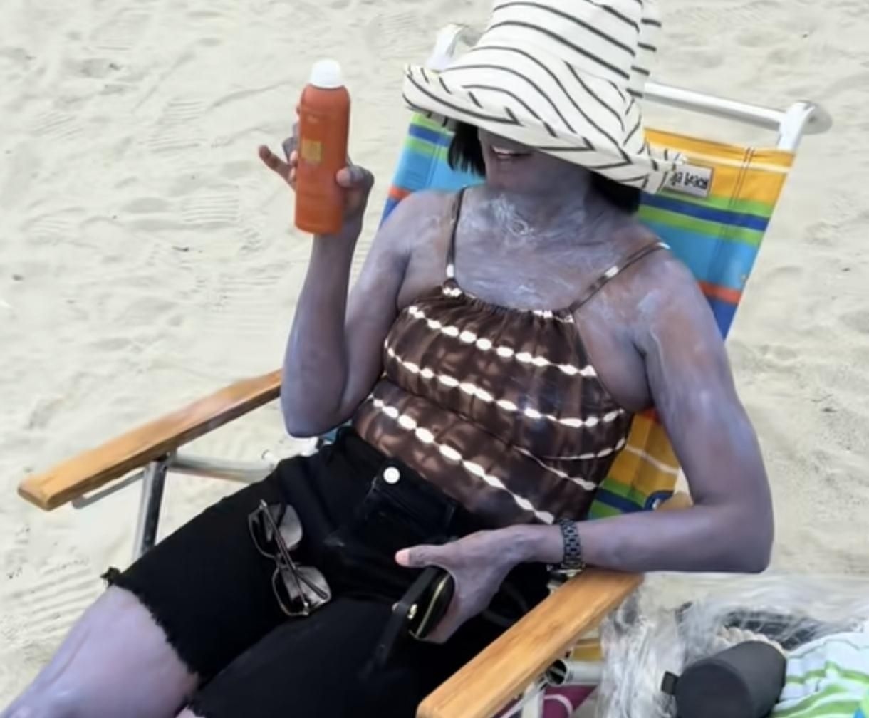 Viral video shows woman's skin turning blue after applying sunscreen