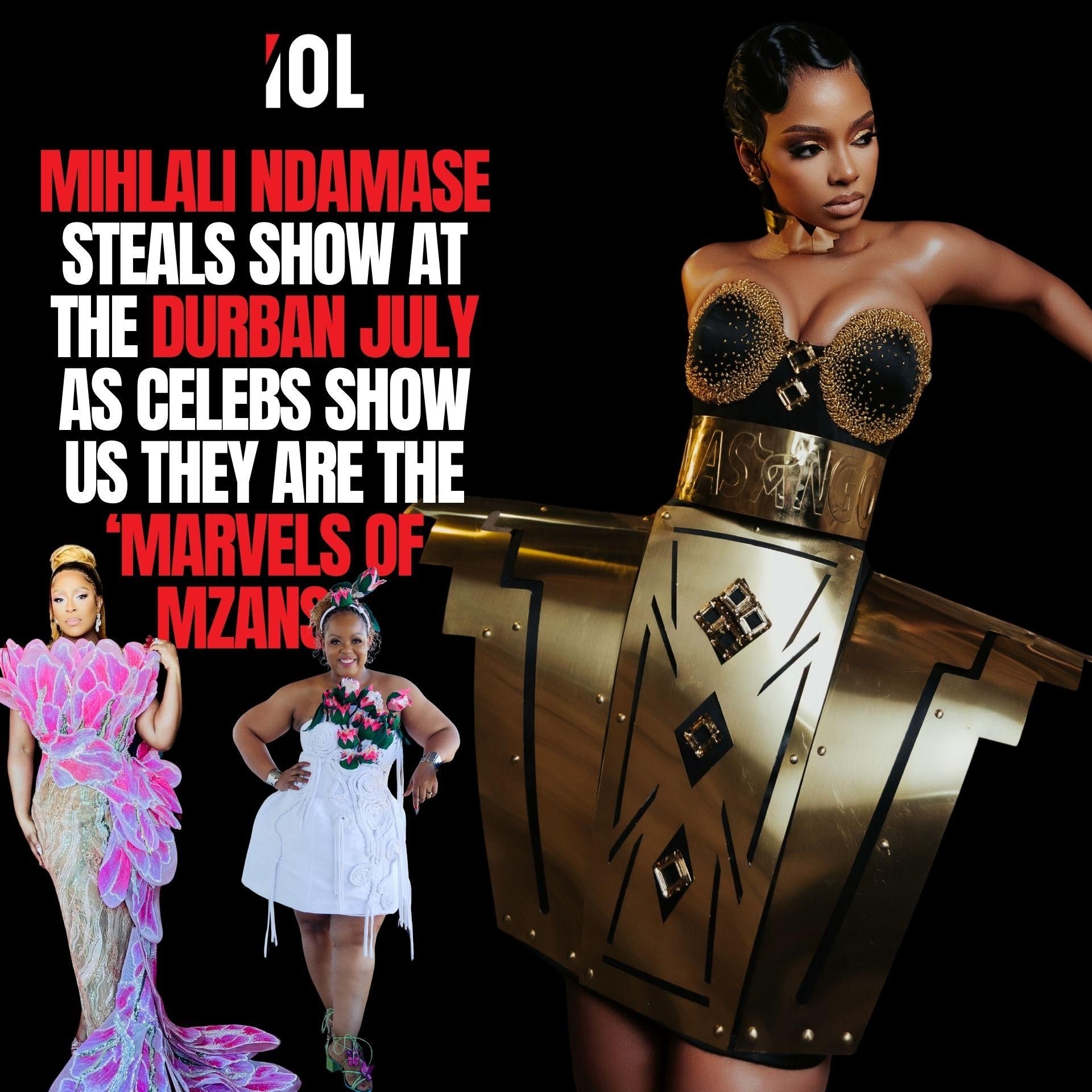 WATCH: Mihlali Ndamase steals the show at the Durban July as celebs show us they are the ‘Marvels of Mzansi'