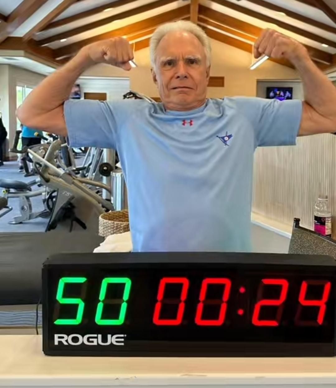 Incredible 80-year-old sets world record by holding plank for 50 minutes