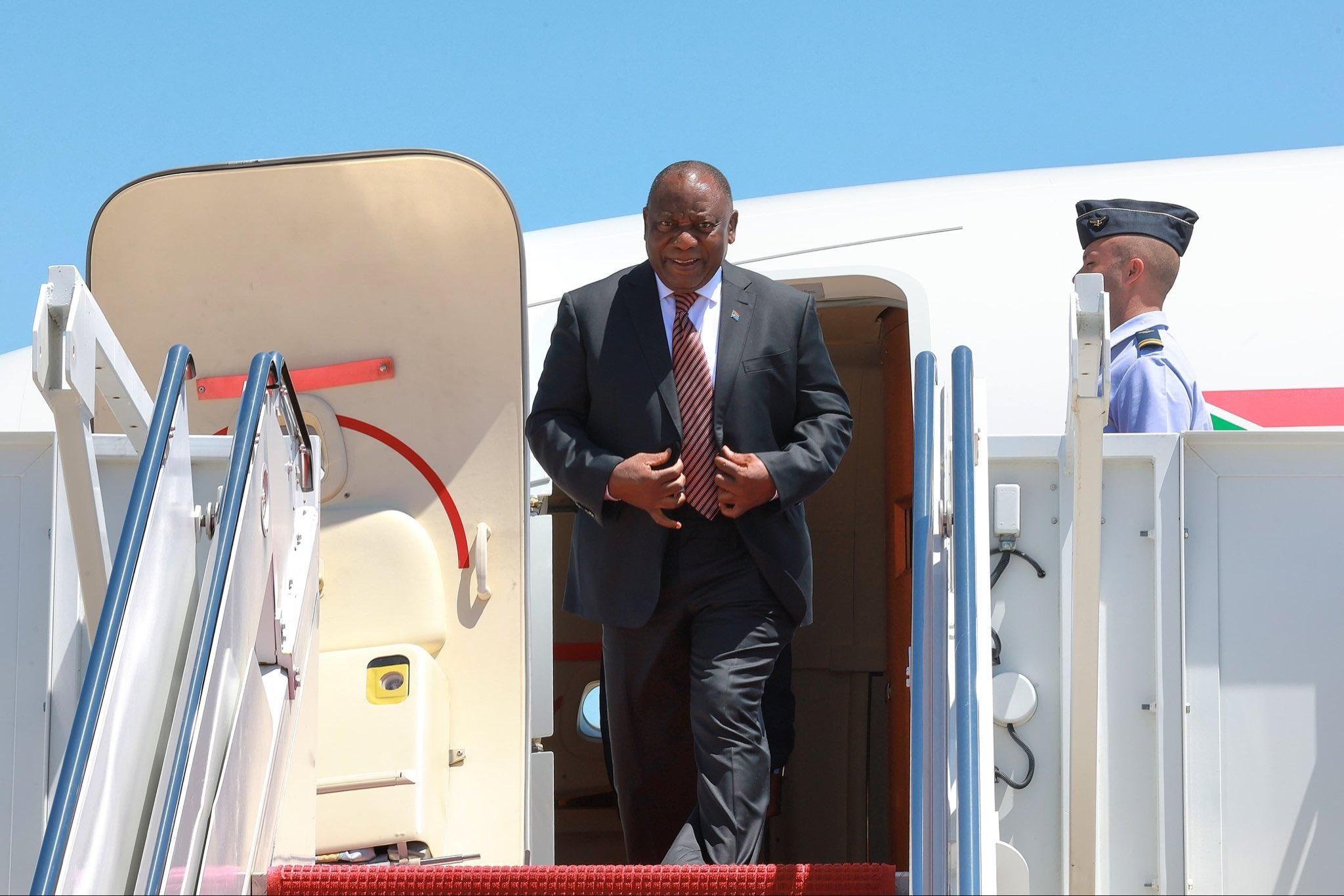 LOOK: Ramaphosa arrives in US ahead of White House sit-down with Donald Trump