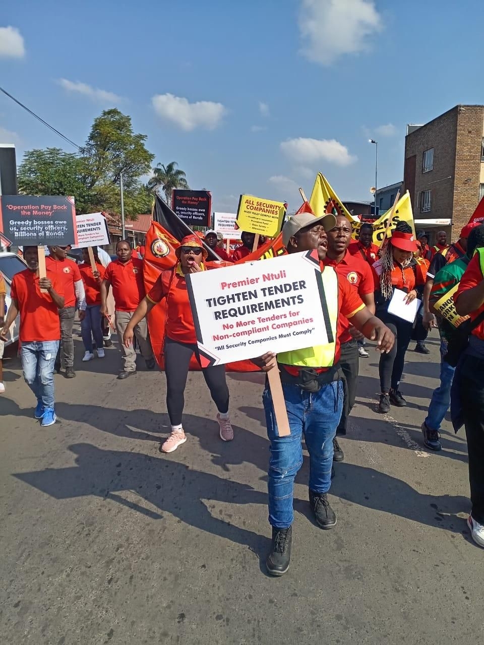 Labour unions demand action against security companies for failing to pay employee benefits