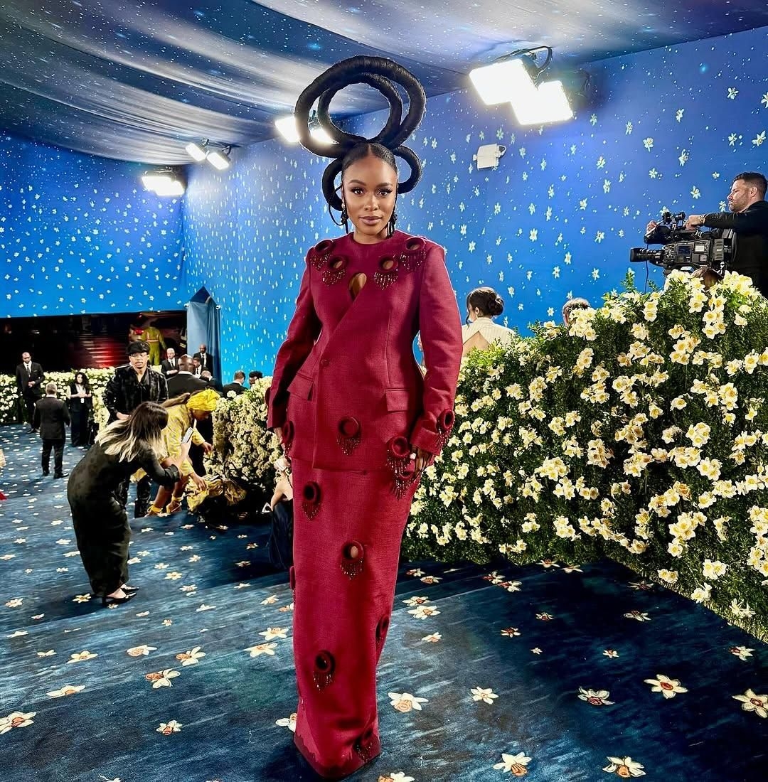 Nomzamo Mbatha channels African elegance in MmusoMaxwell for the Met Gala