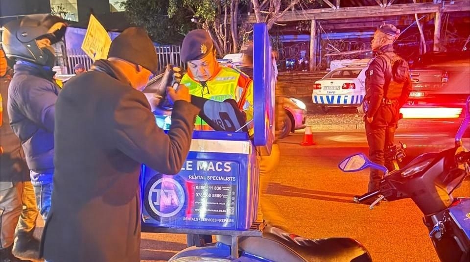 Not so fast: Police crackdown on food delivery bikers in Tshwane, scores arrested during blitz