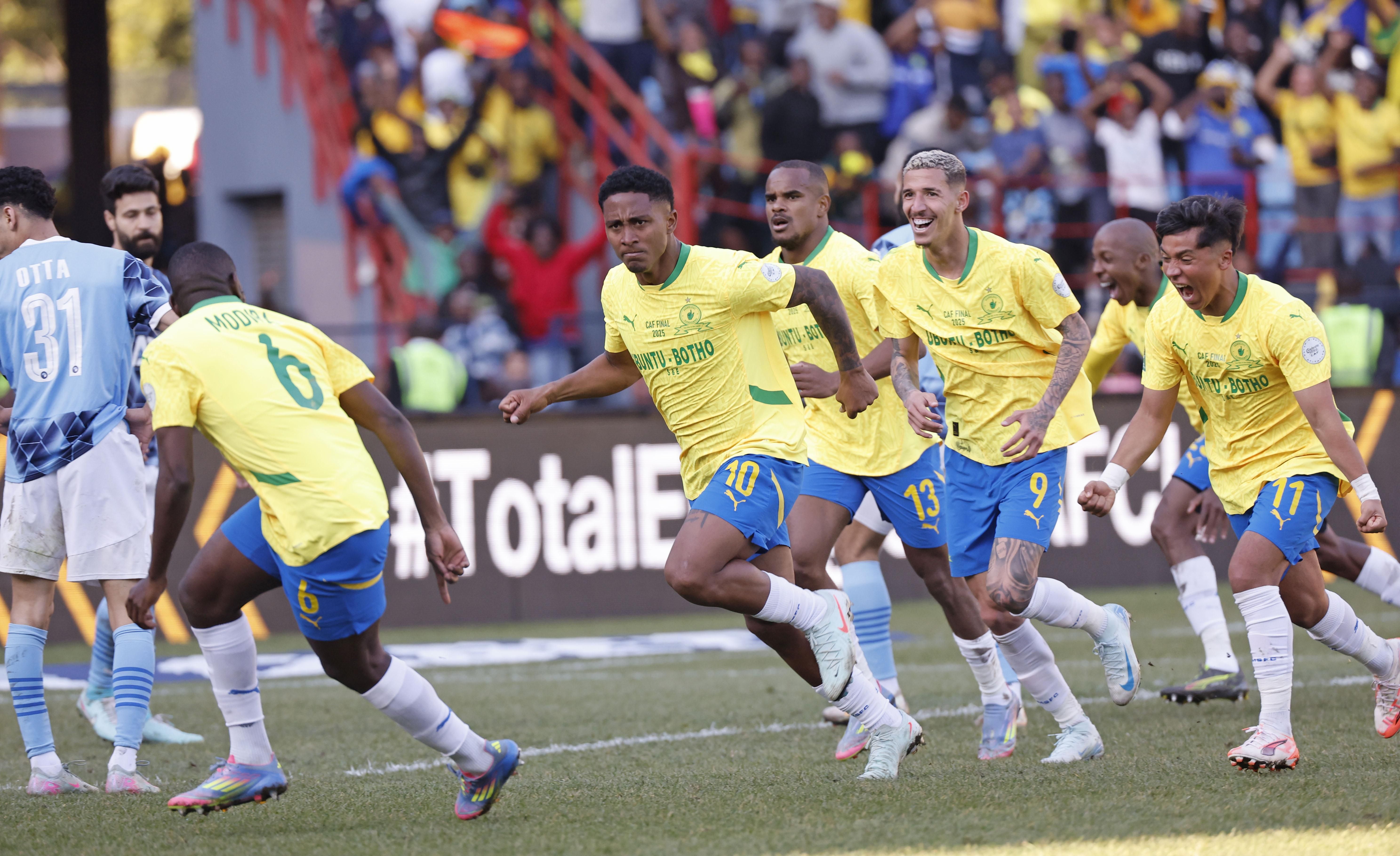 Ribeiro opener, but tough CAF Champions League final task awaits Mamelodi Sundowns as Pyramids FC grab late equaliser