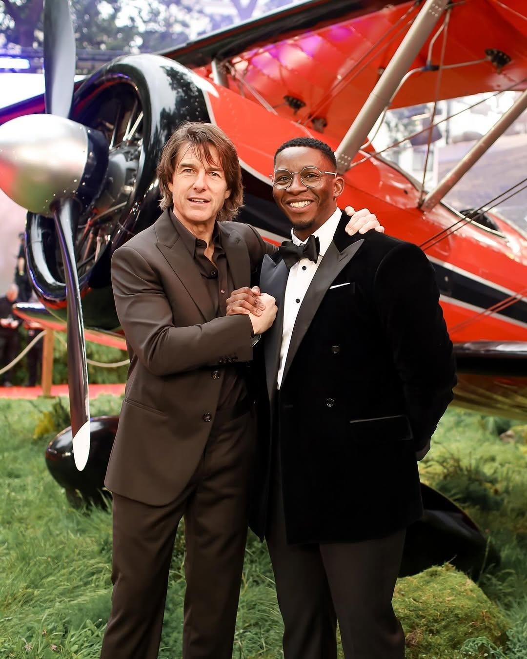 Lawrence Maleka rubs shoulders with Tom Cruise in London