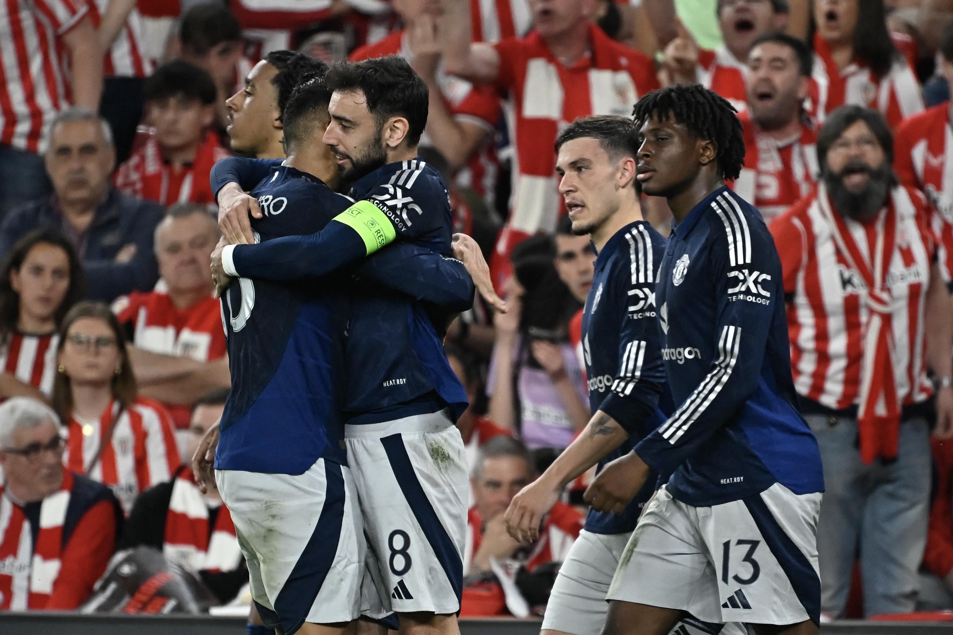 Man Utd seize control of Europa League semi against 10-man Athletic Bilbao