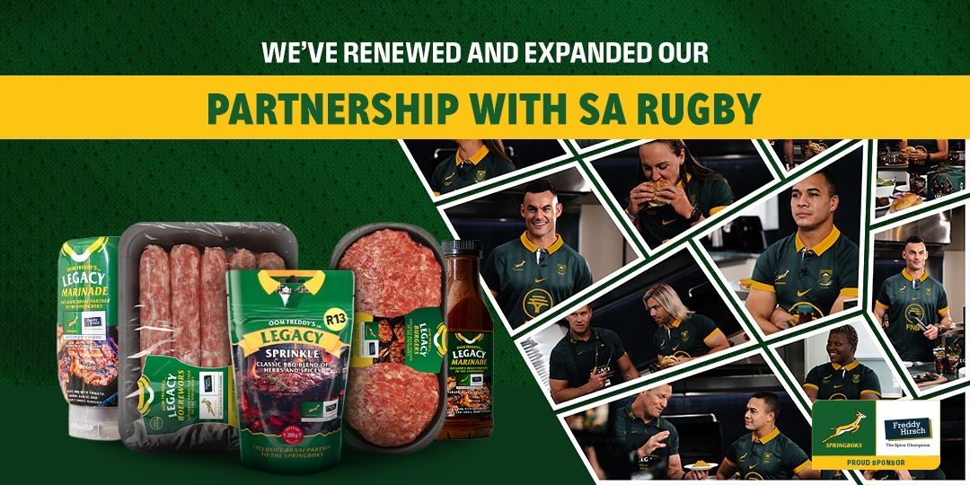 Freddy Hirsch renews and expands SA Rugby partnership