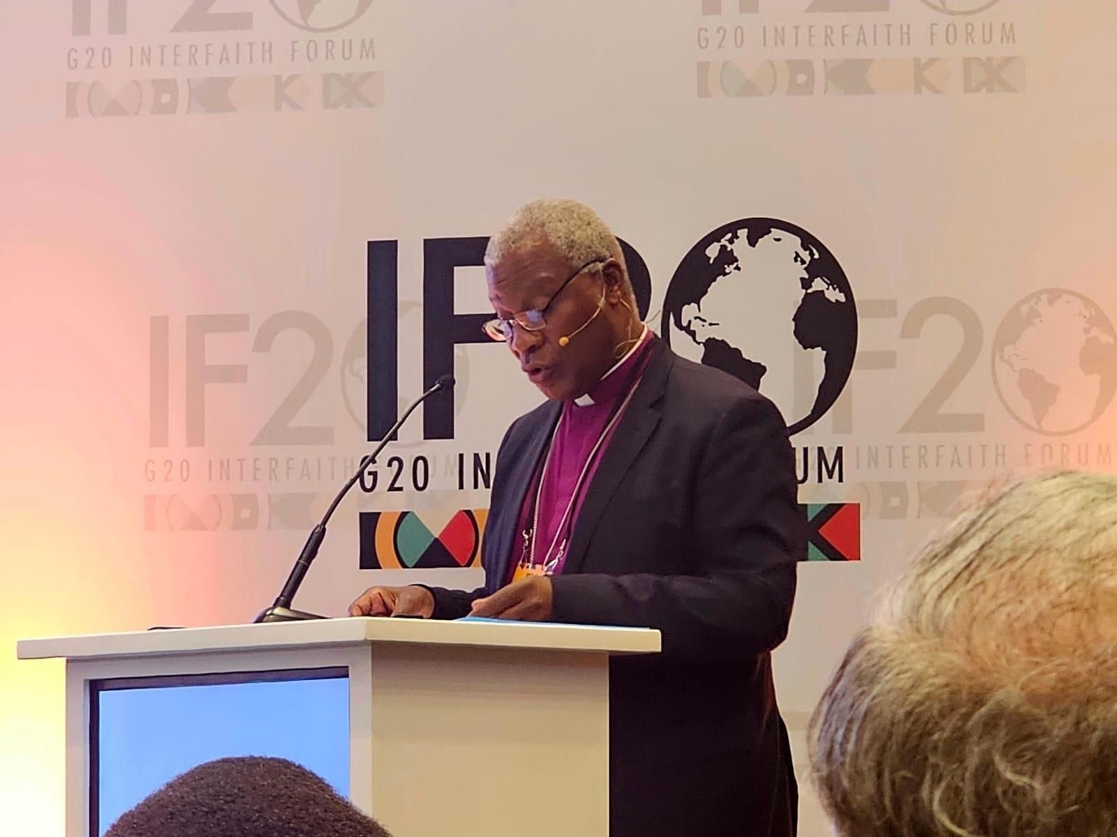 G20 Interfaith Forum: Archbishop Makgoba criticises government, declares 'Ubuntu is broken'