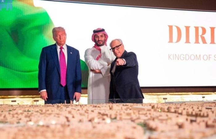ولي العهد يصطحب ترامب في جولة بالدرعية