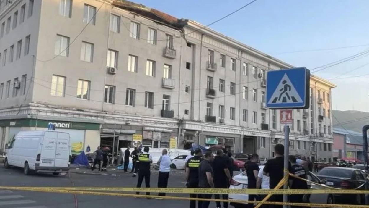 Two people were killed in the collapse of a residential building in Tbilisi
