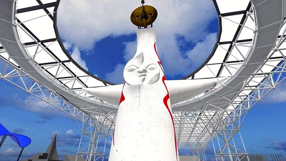 VR Footage Reproducing Tower of the Sun As Seen at Osaka Expo '70 on Display at Kawasaki Museum