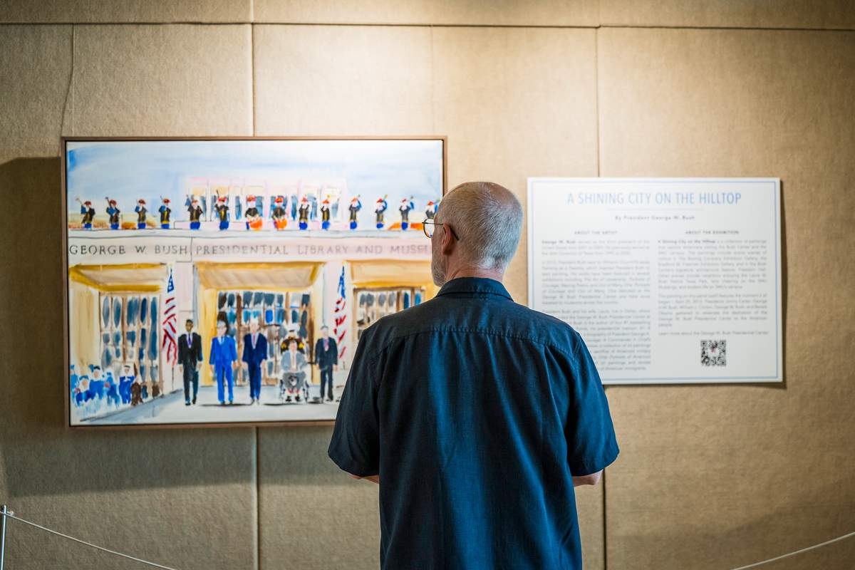 U.S. Ex-President Bush Draws Inspiration in Latest Paintings