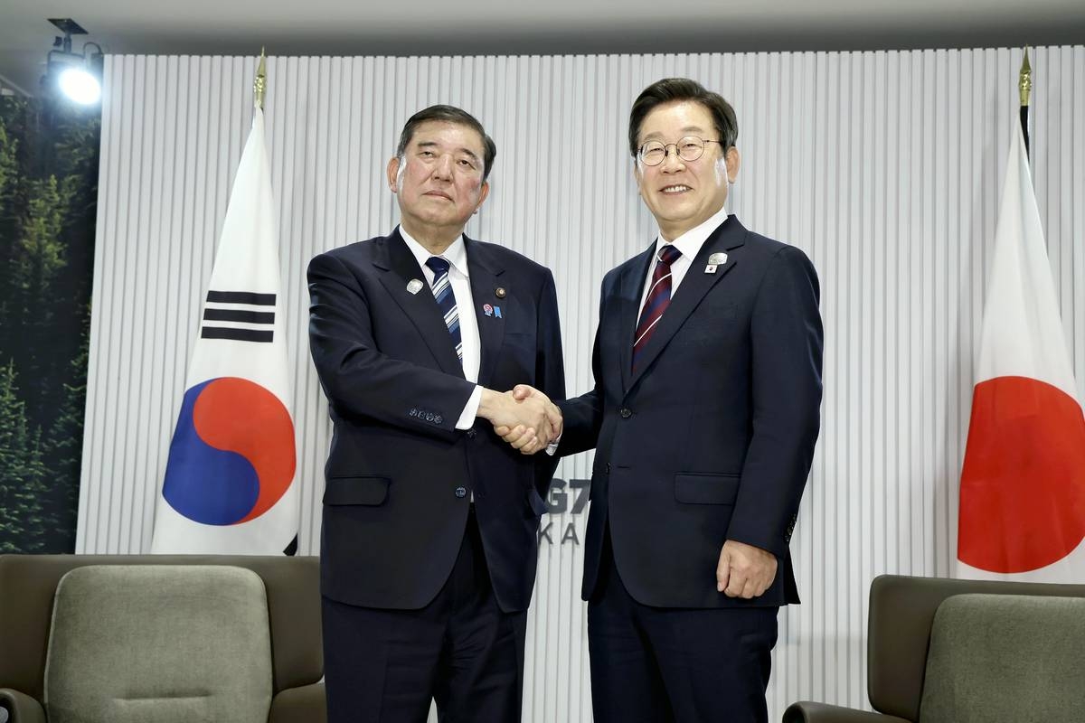 Japan PM Ishiba, S. Korea President Lee Agree on Reciprocal Visits; 1st Meeting for Leaders on Sidelines of G7 Summit