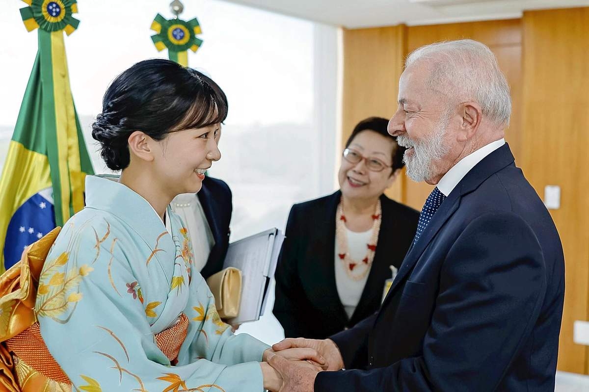 Princess Kako Pays Courtesy Call on President Lula in Brazil; Attends Ceremony for Anniversary of Japan-Brazil Ties