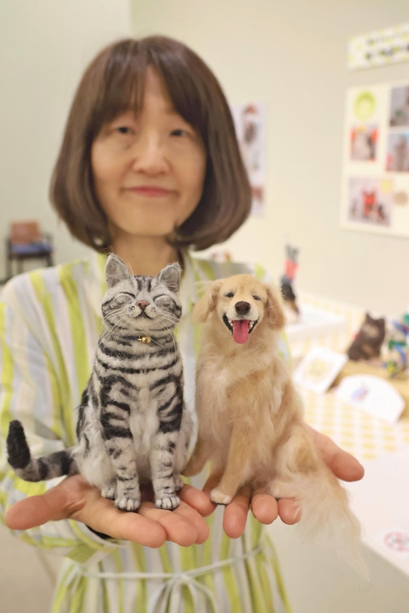 Felt Art Cats and Dogs Ready to Spring into Life at Ibaraki Museum
