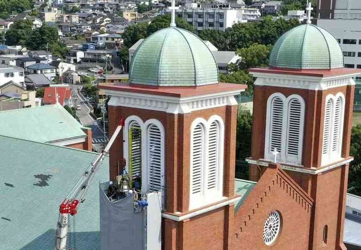 Urakami Cathedral Receives 2nd Bell in Restoration Project; Bells to Ring Together on Atomic Bombing 80th Anniversary
