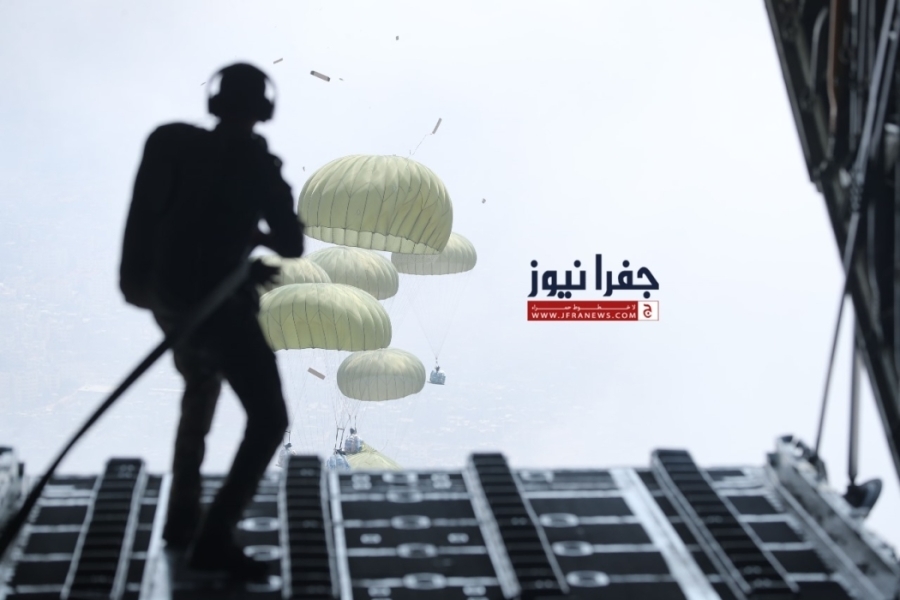 الجيش يُنفذ إنزالين جويين لإيصال المساعدات إلى غزة