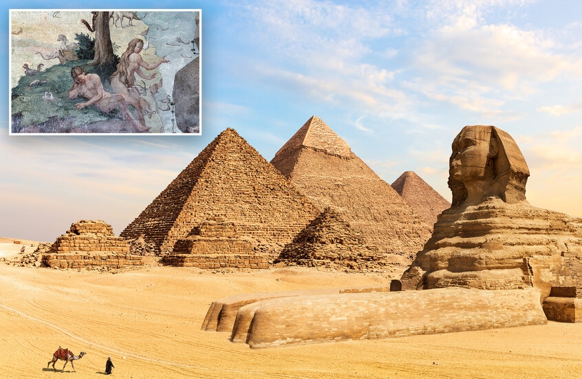فرضية مثيرة تربط آدم وحواء بالهرم الأكبر.. أدلة جديدة تثبت أن جنة عدن كانت في مصر وليس العراق!