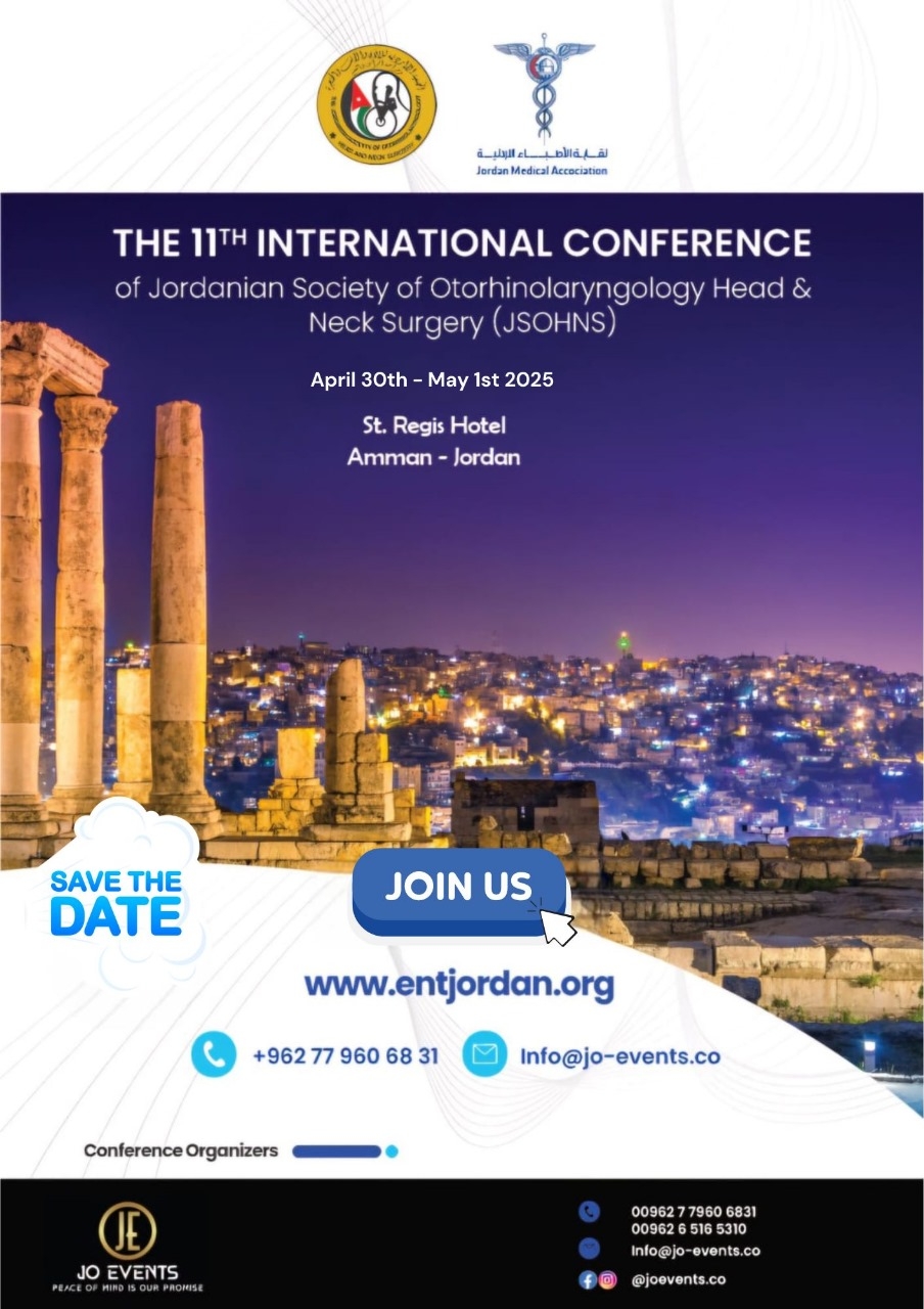 المؤتمر الحادي عشر لأطباء الأذن والأنف والحنجرة ينطلق الاربعاء تحت رعاية رئيس مجلس الاعيان