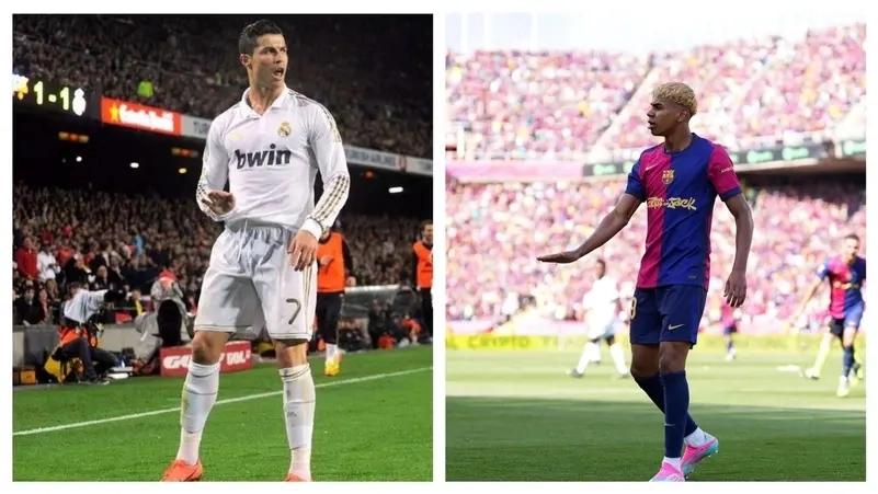 "كالما".. يامال يستفز ريال مدريد باحتفال رونالدو