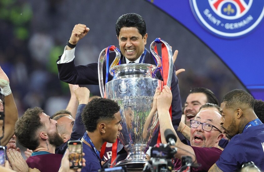 من قصر الإليزيه.. طلب الخليفي بعد تتويج فريقه بدوري أبطال أوروبا