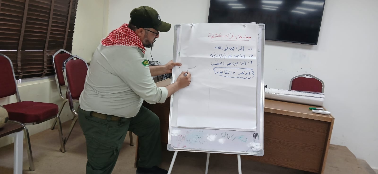 معسكر كشفي في مركز شابات الوسطية