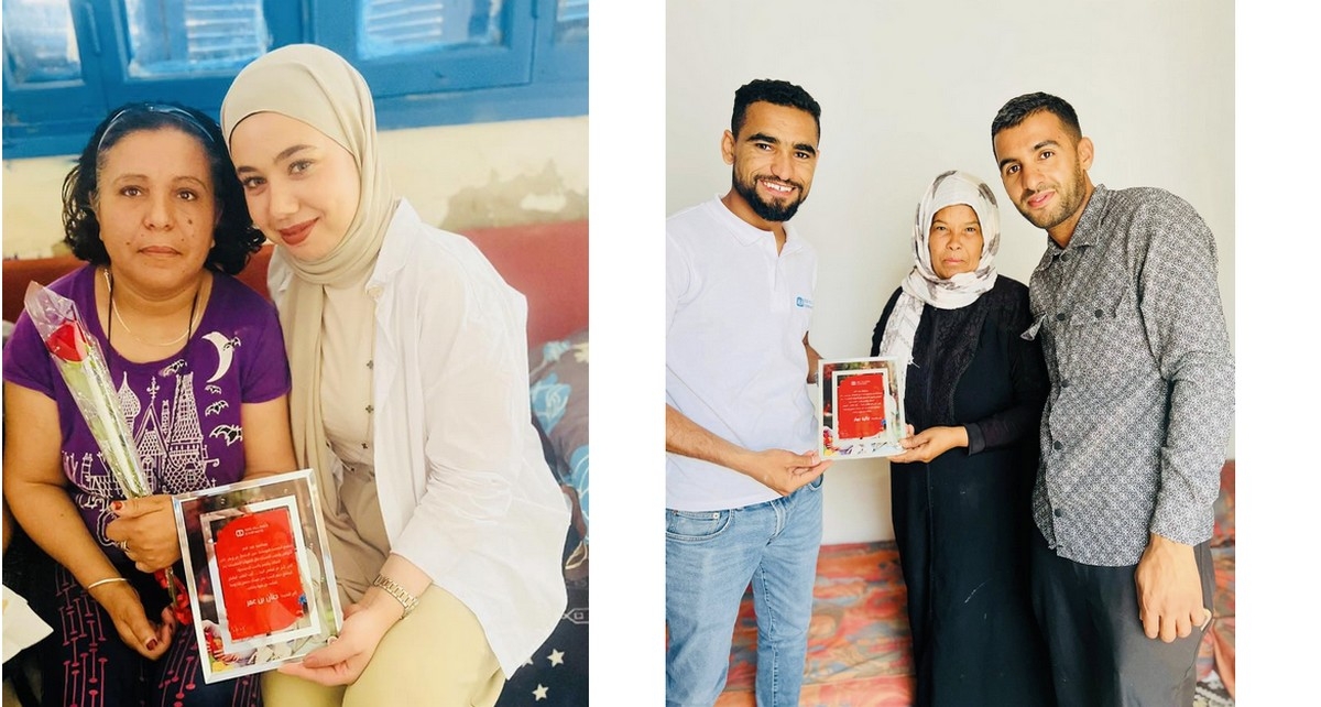 زيارة عدد من الأمهات المنتفعات ببرنامج دعم الأسرة بسبب ظروف صحية طارئة