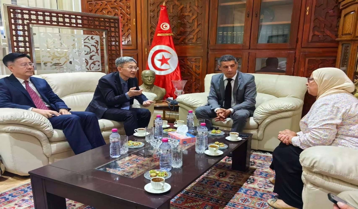 سفير الصين بتونس يزور موقع مشروع جسر بنزرت