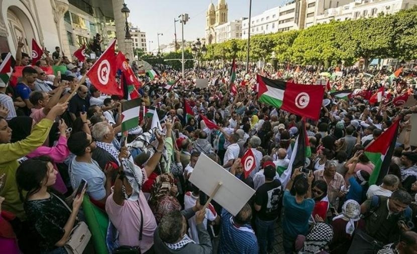 عشرات الآلاف يتظاهرون في بروكسل تضامناُ مع فلسطين