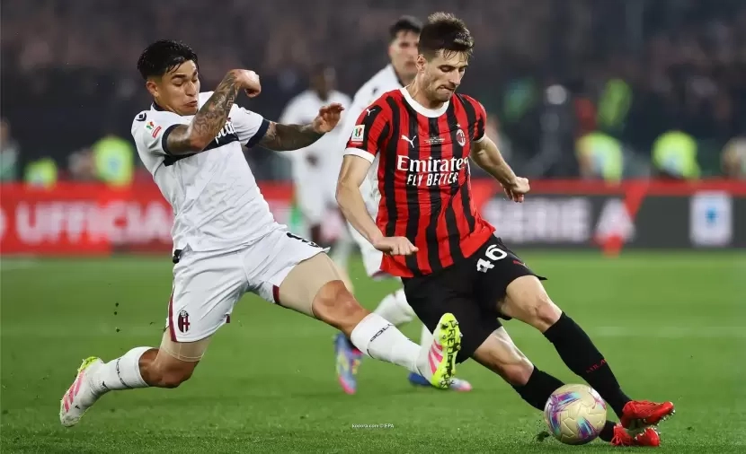 بالصور : زلزال في الأولمبيكو.. بولونيا ينتزع الكأس ويحطم أحلام ميلان