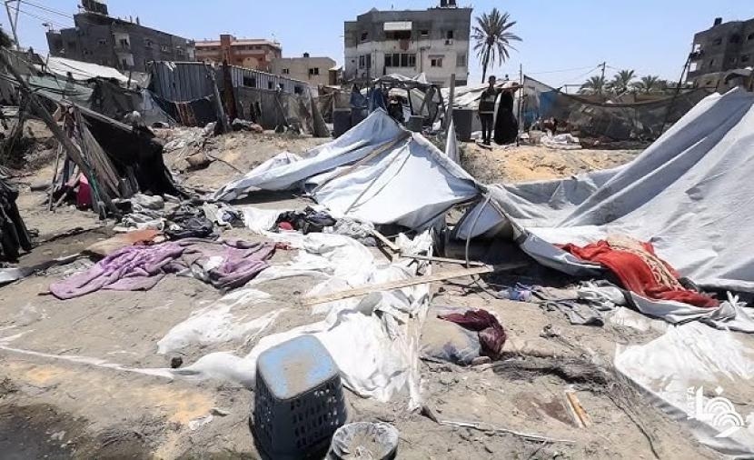 4 شهداء ومصابون في قصف الاحتلال خيمة تؤوي نازحين غرب خان يونس