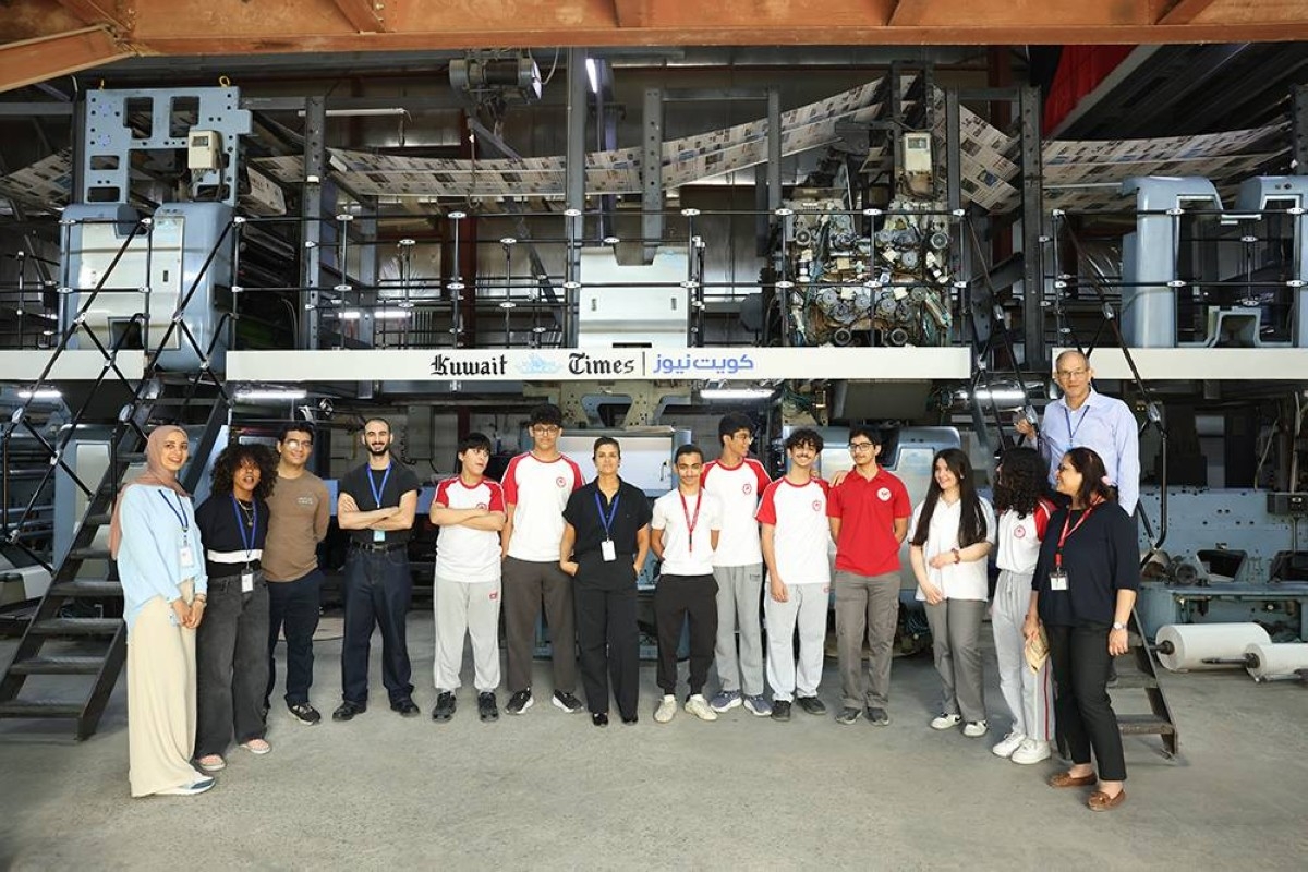 Canadian Bilingual School students visit Kuwait Times, Kuwait News