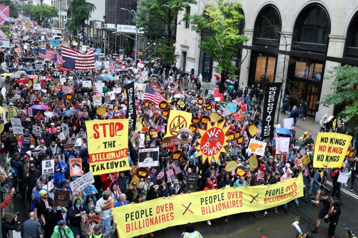 Protesters rally against ‘king' Trump