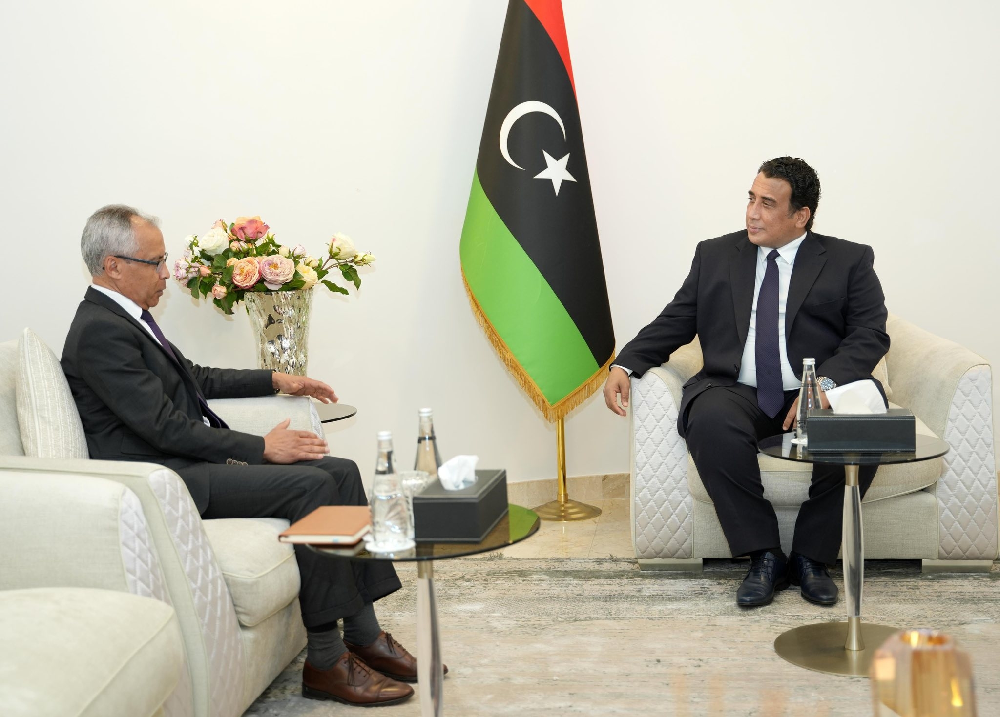 Menfi discusses political developments in Libya with French Ambassador