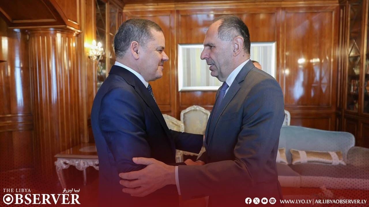 Dbeibah reviews with Greek Foreign Minister enhancing cooperation, resuming flights