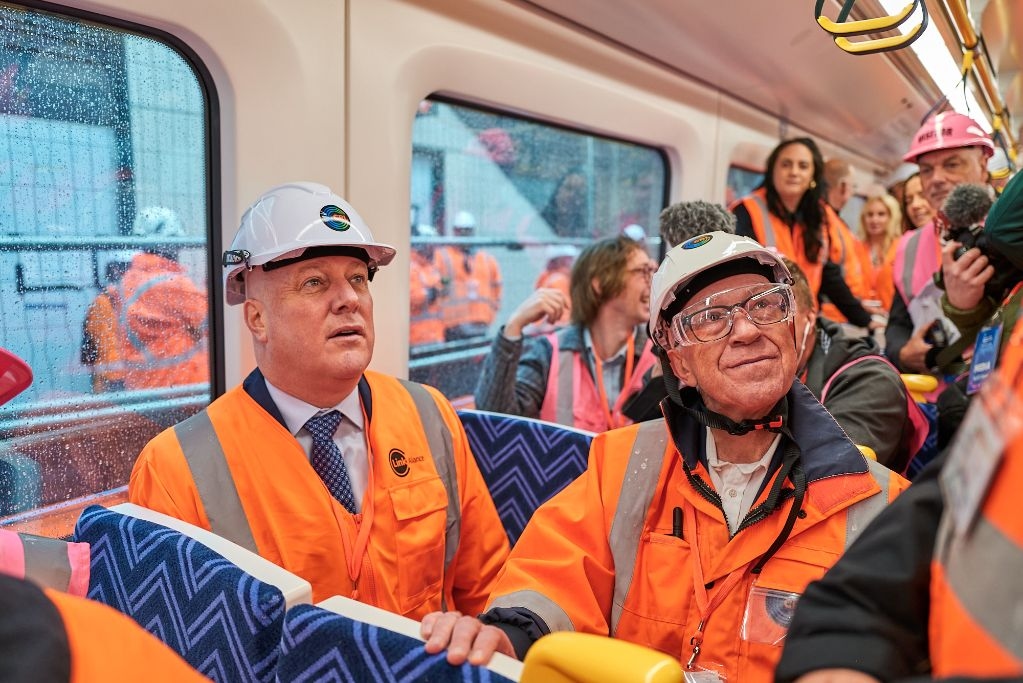 Ministers And Mayor Ride CRL Train Under Auckland