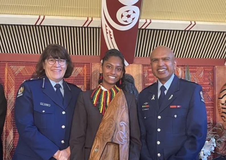 Police Acknowledge Race Unity Speech Awards Winner