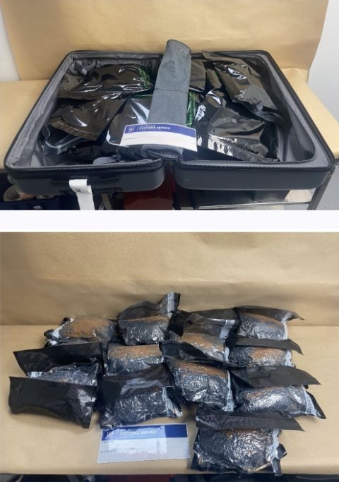 Customs Arrests 19-year-old Passenger With 15 Kilograms Of Methamphetamine And Cocaine