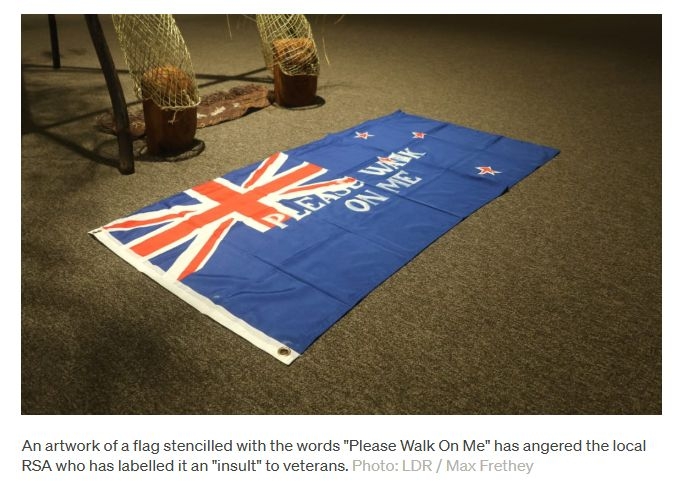 ‘Please Walk On Me' – Flag Artwork Sparks Outrage Again
