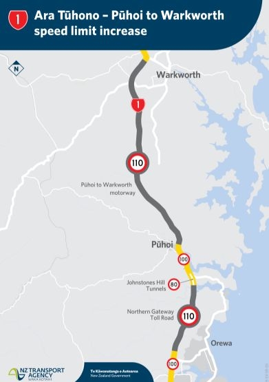 Pūhoi To Warkworth Motorway Going To 110km/h