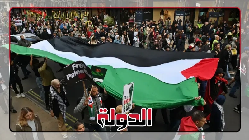 مظاهرات داعمة لفلسطين وسط هطول الثلوج أمام مقر افتتاح مهرجان برلين