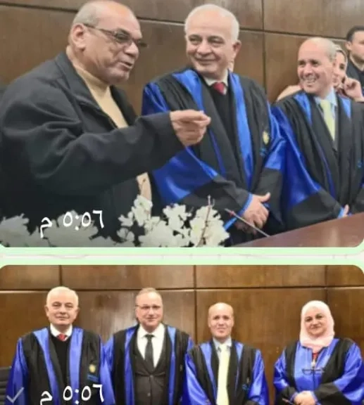 وزير التعليم السابق يناقش رسالة دكتوراه للمهندس ' عبد العزيز إبراهيم' فى الفلسفة والفنون التطبيقة بجامعة حلوان