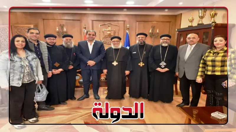 رئيس جامعة بورسعيد يستقبل وفدًا من الكنيسه القبطيه برئاسه القمص بولا سعد وكيل مطرانيه الأقباط الأرثوذكس ببورسعيد