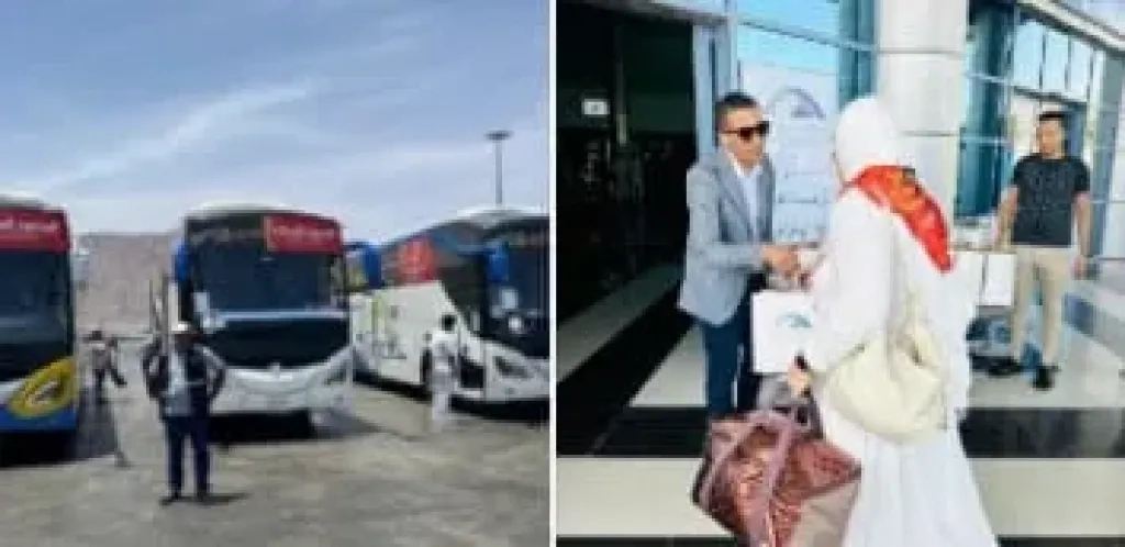 انطلاق أولى أفواج الحج البري من ميناء نويبع البحر واستعدادات مكثفة بموانئ البحر الأحمر